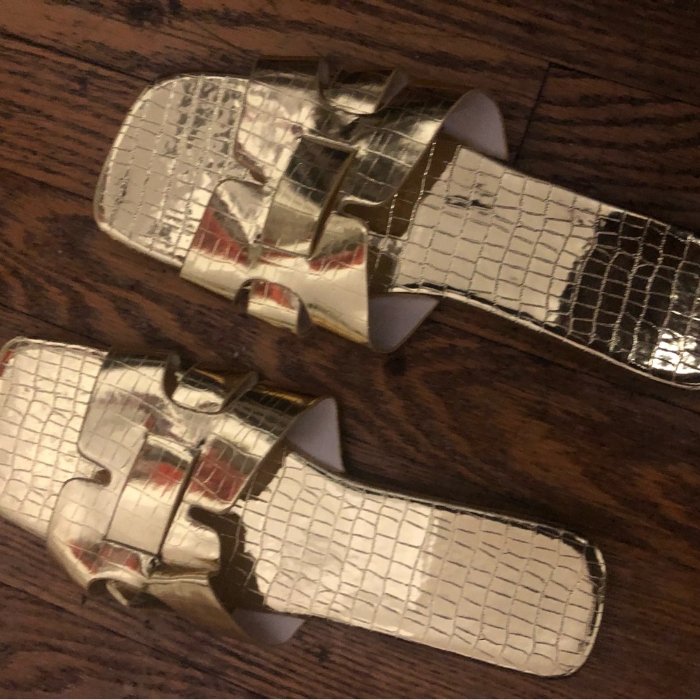 Unused Gold sandals